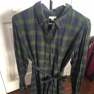 Gap Plaid Shirt Dress